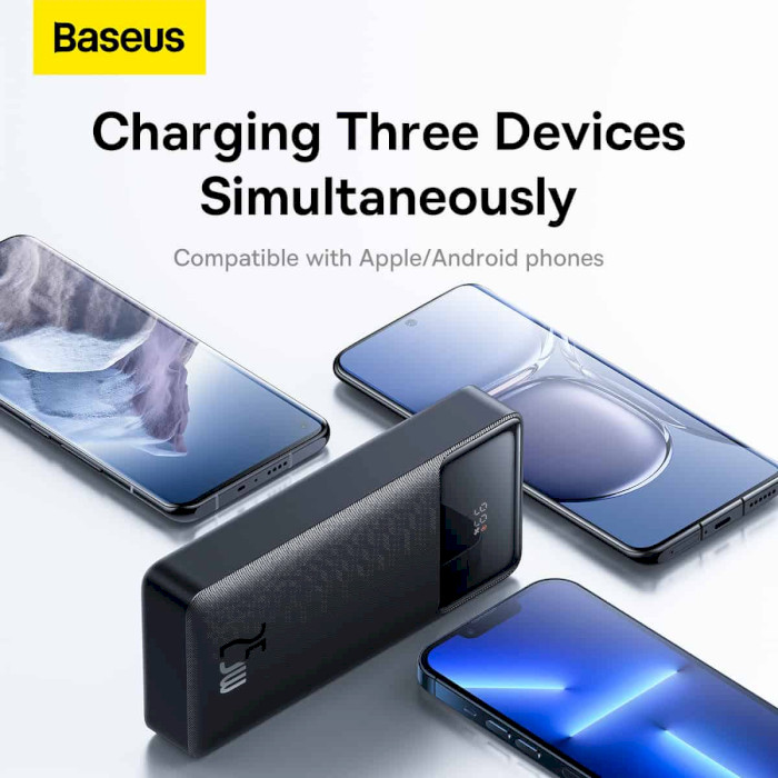 Повербанк BASEUS Bipow Digital Display Fast Charge Powerbank 25W 20000mAh Black (PPBD080001)