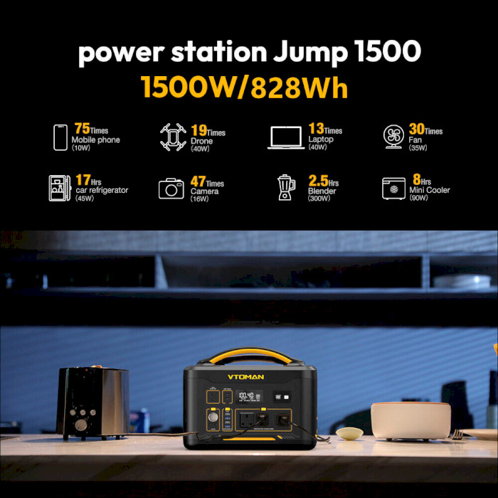 Зарядная станция VTOMAN Jump 1500X + Jump 1548Wh Extra Battery