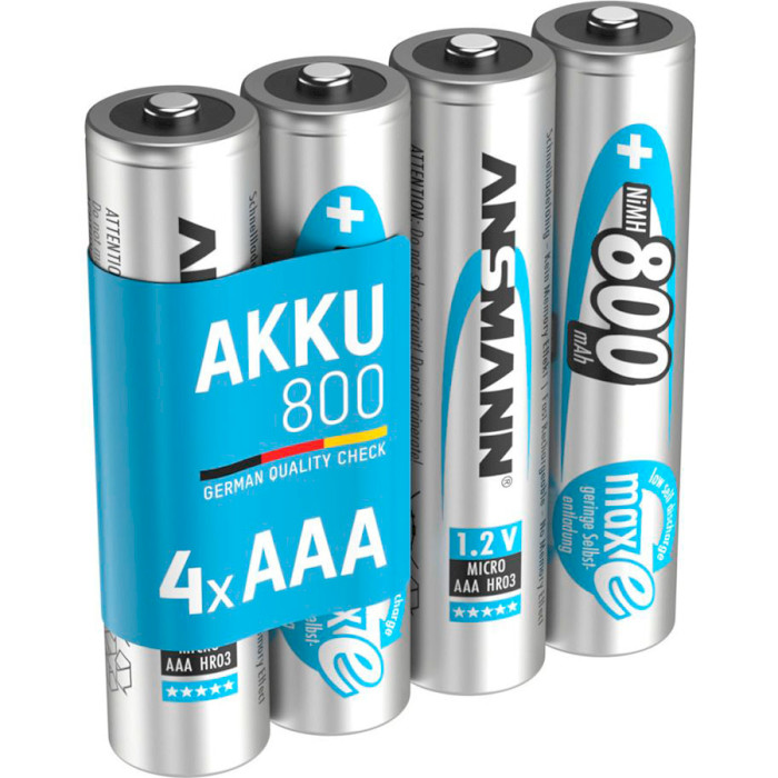 Аккумулятор ANSMANN AAA 800mAh maxE 4шт/уп (5035042)