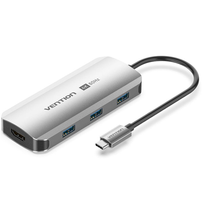 Порт-репликатор VENTION 5-in-1 USB-C to HDMI/USB3.0x3/PD (TQDHB)