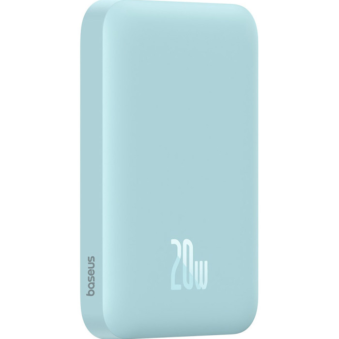 Повербанк MagSafe BASEUS Magnetic Mini Air Wireless Fast Charge Power Bank 20W 6000mAh Blue (P10059002313-00)