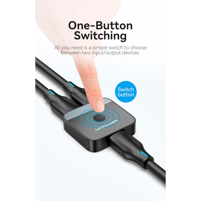 HDMI свитч 1 to 2 VENTION 2-Port HDMI Bi-Direction 4K Switcher (AKOB0)