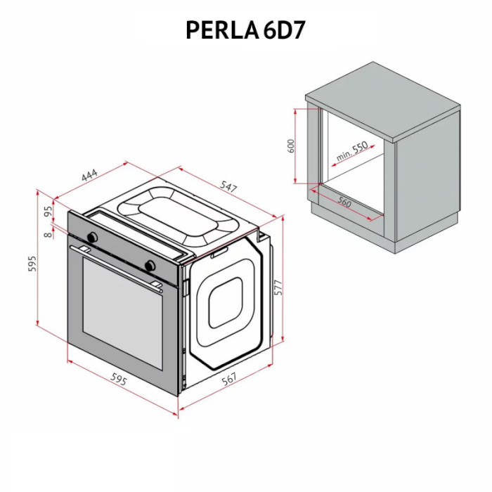 Духова шафа PERFELLI Perla 6D7 Bianco