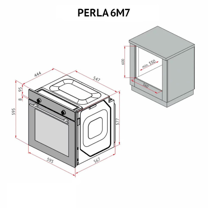 Духовой шкаф PERFELLI Perla 6M7 Inox