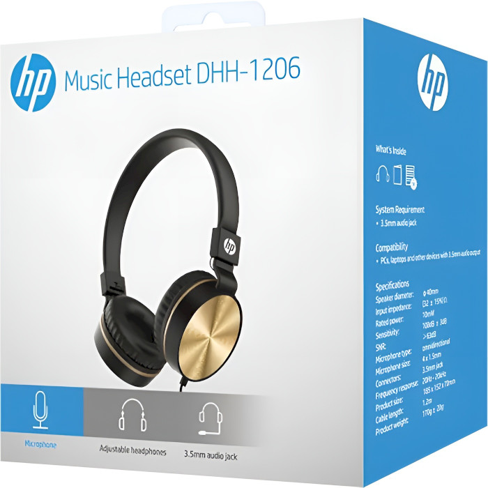 Наушники HP DHH-1206 Black (DHH-1206BK)