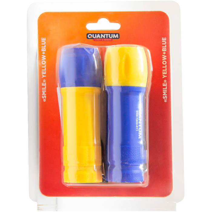 Ліхтар QUANTUM QM-FL1045 Smile 2-Pack Yellow/Blue