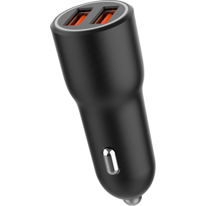 Автомобильное зарядное устройство GEMBIRD 2xUSB-A, 4.8A, 18W Black (TA-UC-A2QC36-CAR-01)