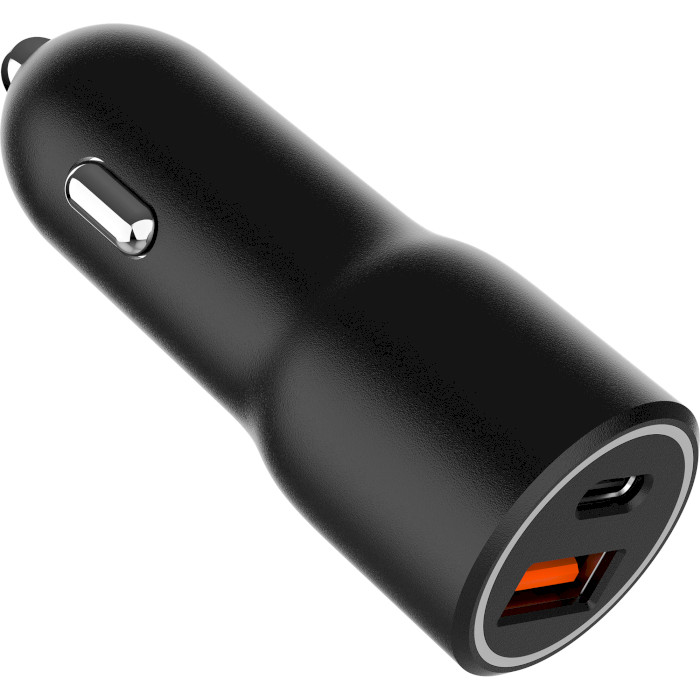 Автомобільний зарядний пристрій GEMBIRD 1xUSB-A, 1xUSB-C, PD20W, 38W Black (TA-UC-AC2PDQC38-CAR-01)