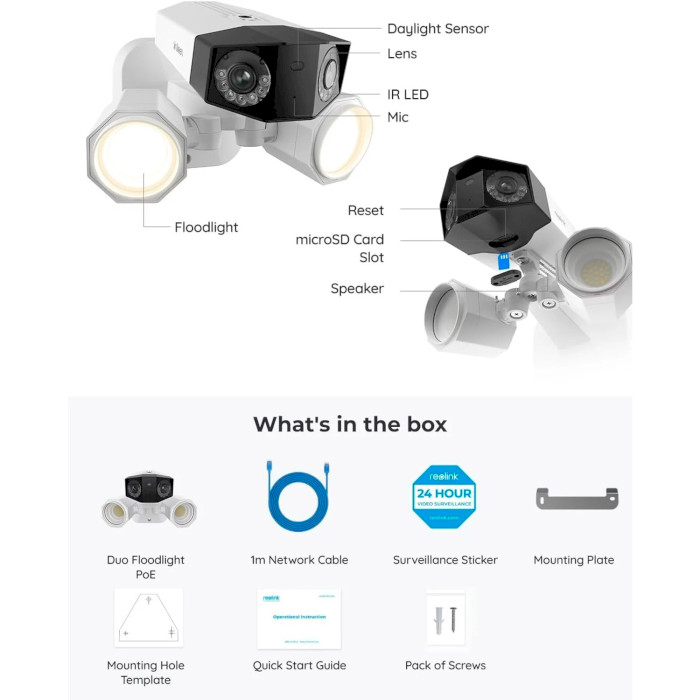 IP-камера REOLINK Floodlight Series F750P (Duo Floodlight PoE)