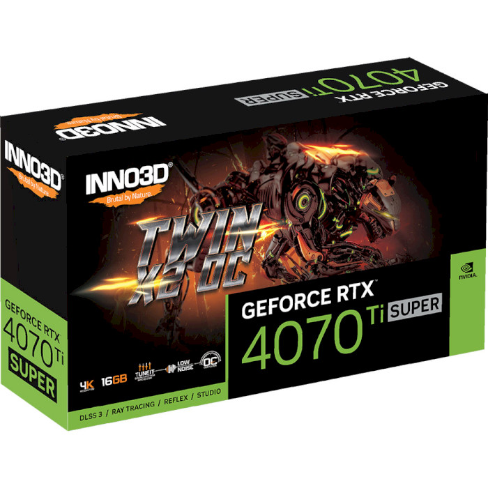 Видеокарта INNO3D GeForce RTX 4070 Ti Super Twin X2 (N407TS2-166XX-186156N)