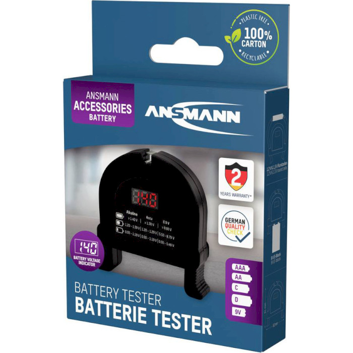 Тестер заряду батарейок ANSMANN Universal Battery Tester (4000001)