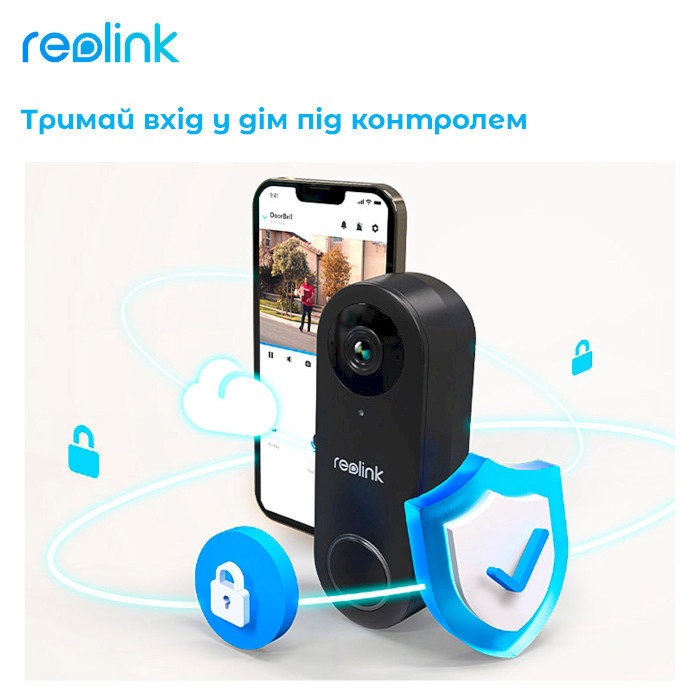 Wi-fi відеодзвінок REOLINK Smart 2K+ Wired WiFi Video Doorbell with Chime