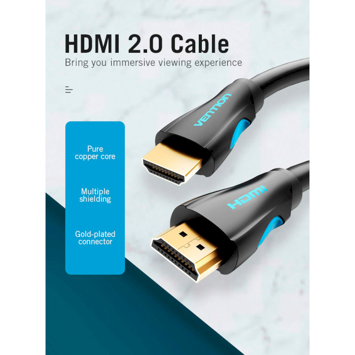 Кабель VENTION HDMI v1.4 15м Black (VAA-M02-B1500)