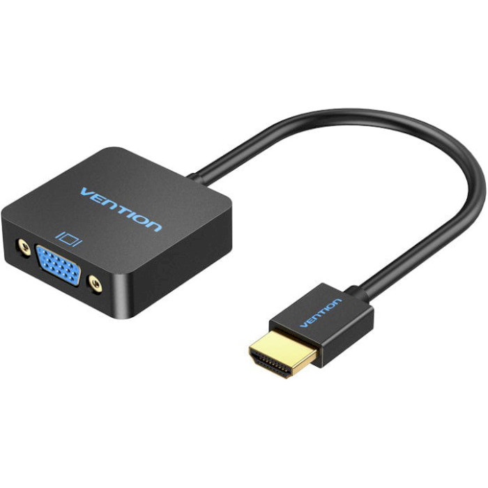 Конвертер видеосигнала VENTION HD Video Converter HDMI - VGA+Audio v1.4 Black (ACRBB)