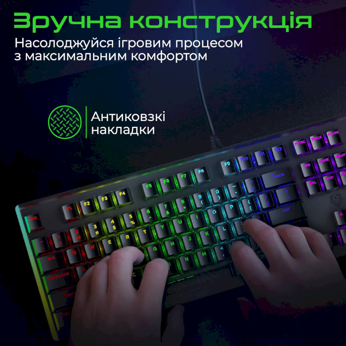 Клавиатура VERTUX Comando Blue Switch Black