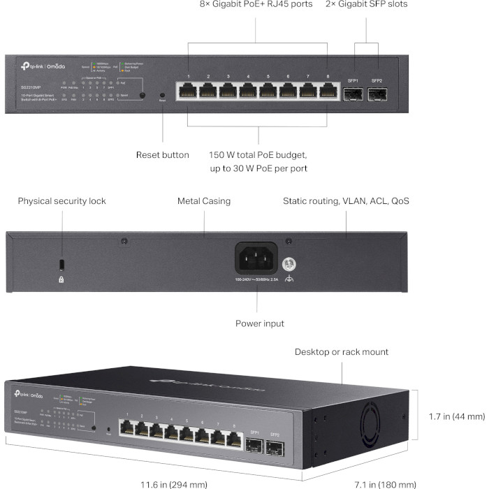 Комутатор TP-LINK SG2210MP