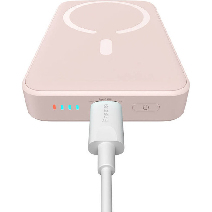 Повербанк MagSafe BASEUS Magnetic Mini Wireless Fast Charge Power Bank 20W 10000mAh Pink (P10022100412-00/PPCX030004)