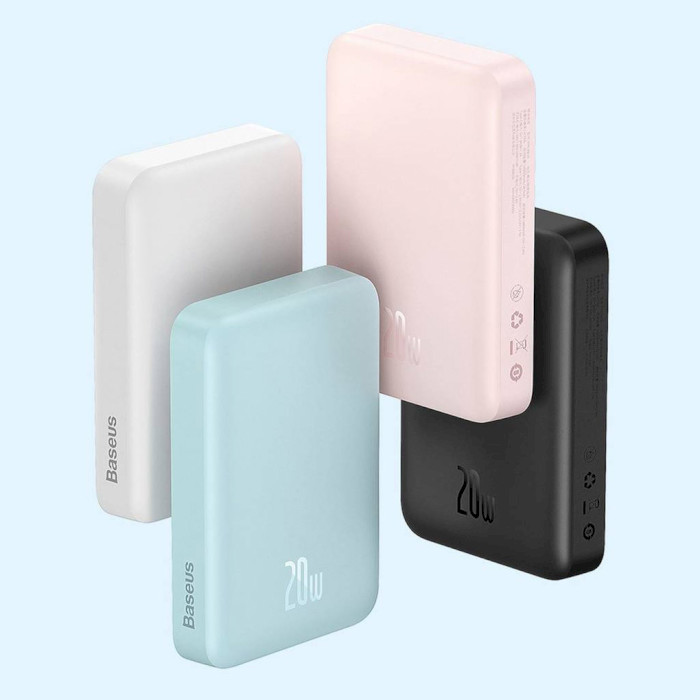 Повербанк MagSafe BASEUS Magnetic Mini Wireless Fast Charge Power Bank 20W 10000mAh Pink (P10022100412-00/PPCX030004)