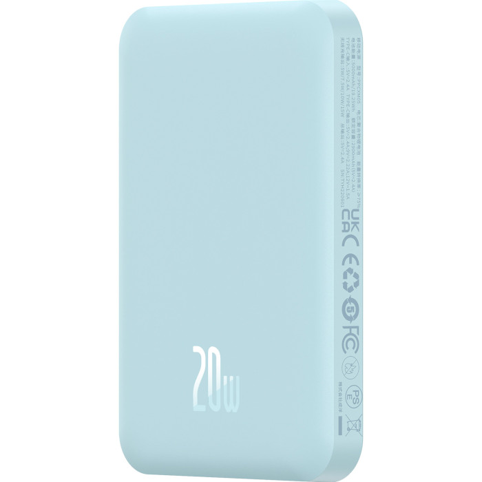 Повербанк MagSafe BASEUS Magnetic Mini Wireless Fast Charge Power Bank 20W 5000mAh Blue (P10022107313-00)