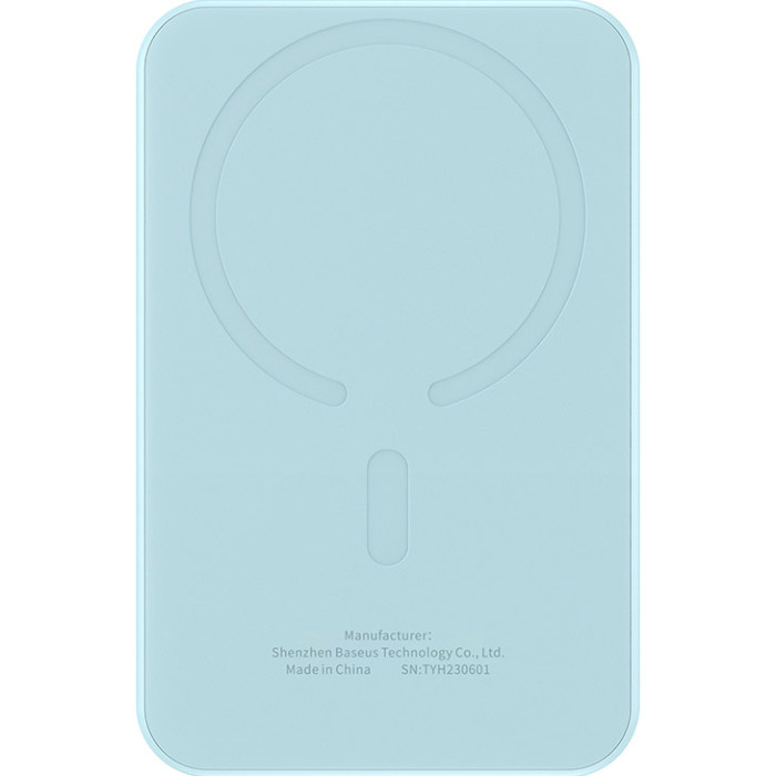 Повербанк MagSafe BASEUS Magnetic Mini Wireless Fast Charge 20W 5000mAh Blue (P10022107313-00)