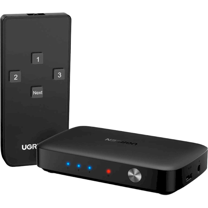 HDMI світч 3 to 1 UGREEN CM332 3-in-1 Out HDMI Switcher 4K@30Hz (80125)