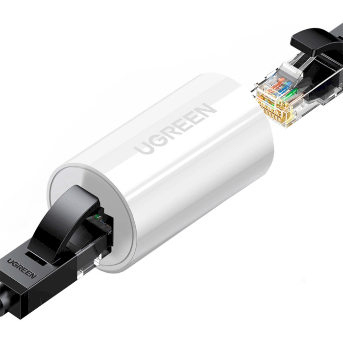 З'єднувач крученої пари UGREEN NW116 RJ-45 Ethernet Connector екранований White (20391)