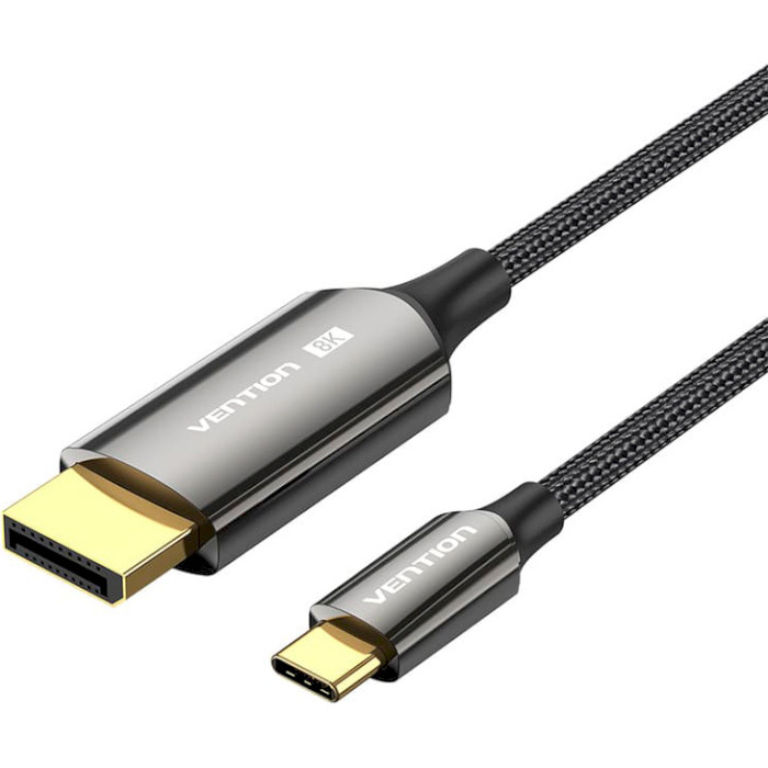 Кабель VENTION 8K Bi-Directional Cable USB-C - DisplayPort 2м Black (CRFBH)