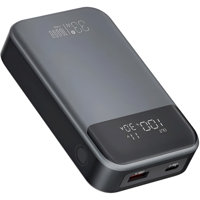 Повербанк XO PR232 1xUSB-A, 1xUSB-C, QC22.5W, PD30W 10000mAh Black