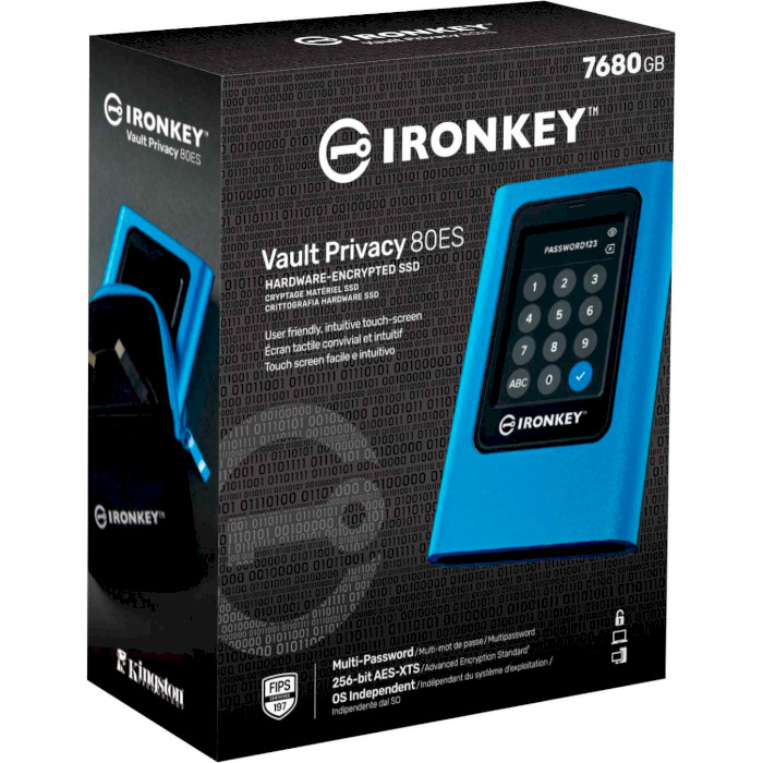 Портативный SSD диск KINGSTON IronKey Vault Privacy 80 7.68TB USB3.2 Gen1 (IKVP80ES/7680G)