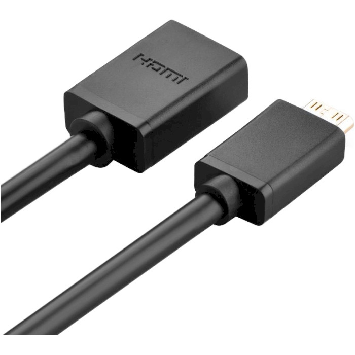 Адаптер UGREEN Male to Female Mini-HDMI - HDMI v2.0 Black (20137)