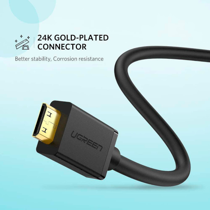 Адаптер UGREEN Male to Female Mini-HDMI - HDMI v2.0 Black (20137)