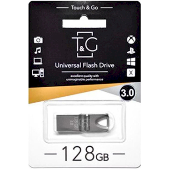 Флэшка T&G 117 Metal Series USB3.0 128GB Black (TG117BK-128G3)