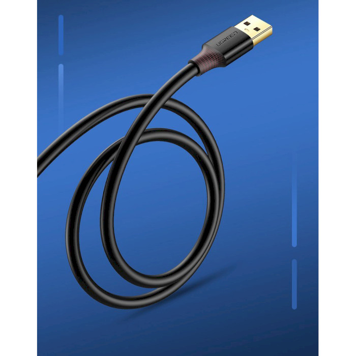 Кабель-подовжувач UGREEN US129 USB-AM 3.0 to USB-AF Extension Cable 0.5м Black (30125)