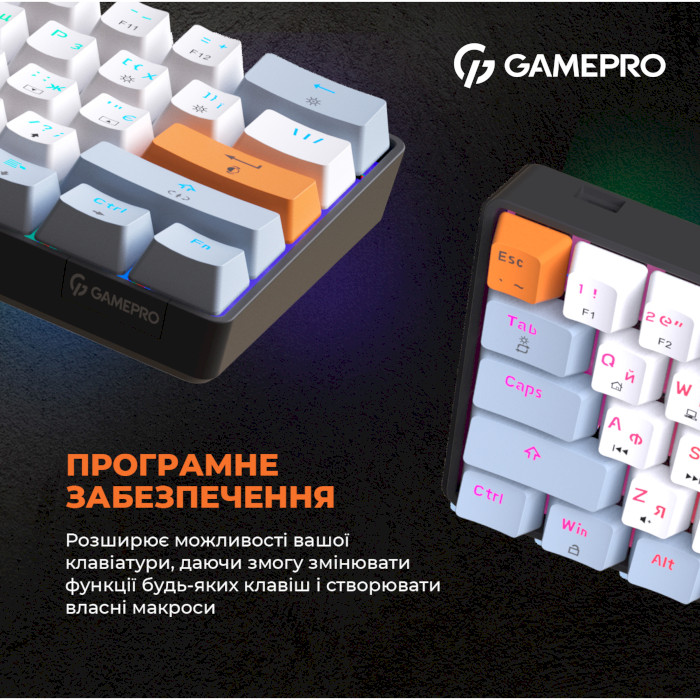 Клавіатура GAMEPRO MK130 Outemu Red Hot-Swap Switch Black