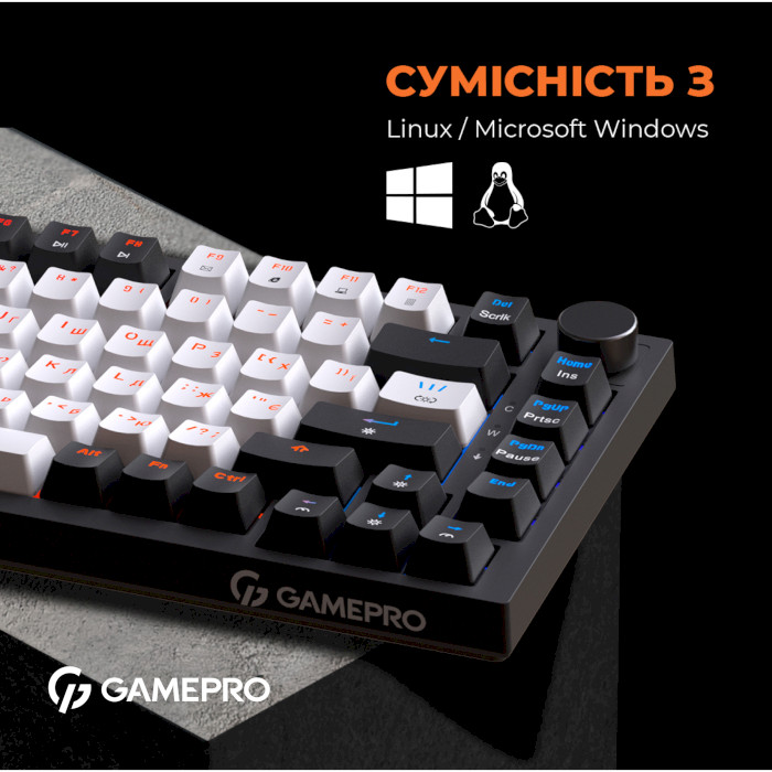 Клавиатура OFFICEPRO MK160 Outemu Red Hot-Swap Switch Black