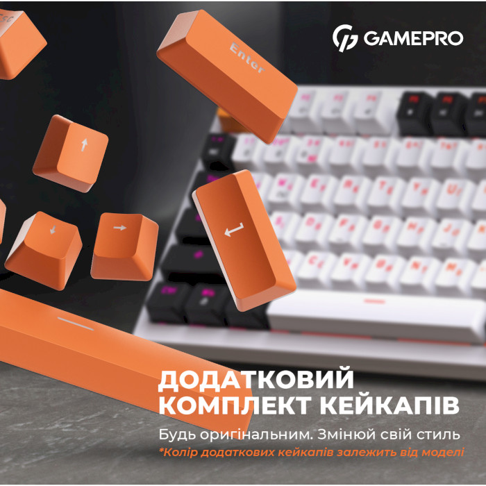 Клавіатура OFFICEPRO MK160 Outemu Red Hot-Swap Switch White