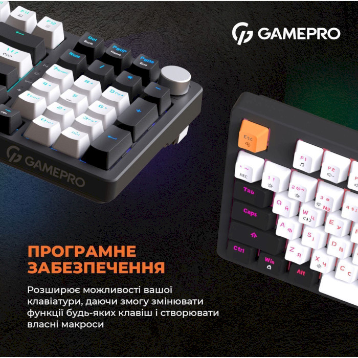 Клавіатура OFFICEPRO MK170 Outemu Red Hot-Swap Switch Black