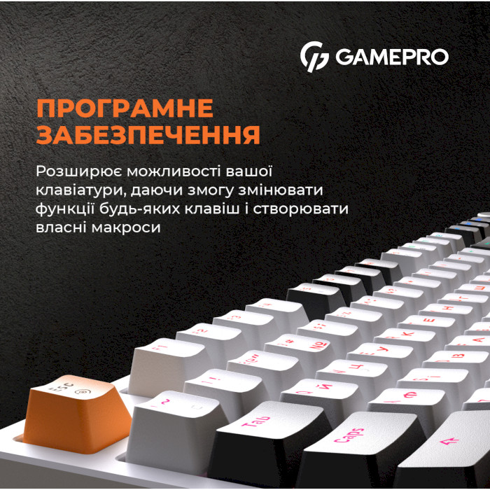 Клавіатура OFFICEPRO MK170 Outemu Red Hot-Swap Switch White