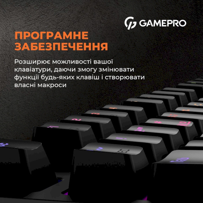 Клавіатура GAMEPRO MK180 Outemu Red Hot-Swap Switch Black