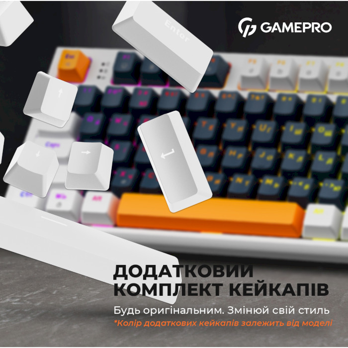 Клавиатура OFFICEPRO MK180 Outemu Red Hot-Swap Switch White