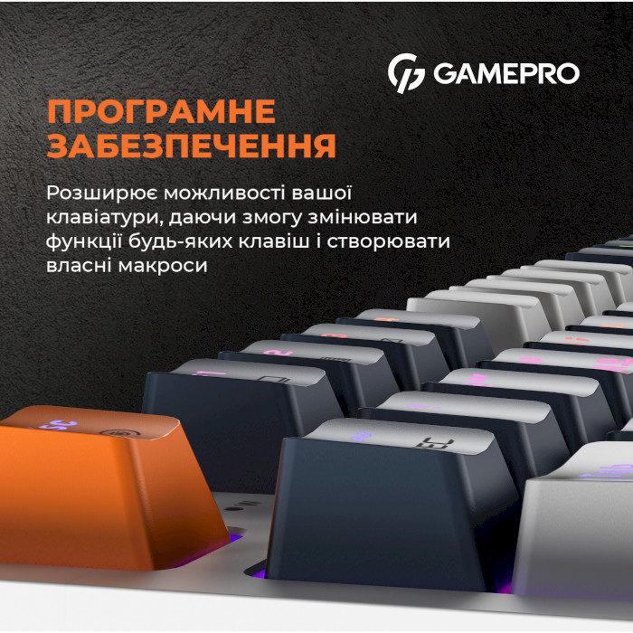 Клавиатура GAMEPRO MK180 Outemu Red Hot-Swap Switch White