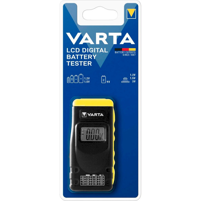 Тестер заряду батарейок VARTA 891 LCD Digital Battery Tester (891101401)