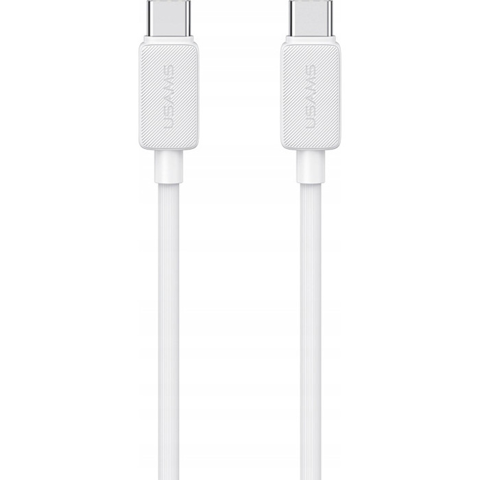 Кабель USAMS US-SJ691 KY 60W Striped Type-C To Type-C Data Cable 1м White (SJ691USB02)