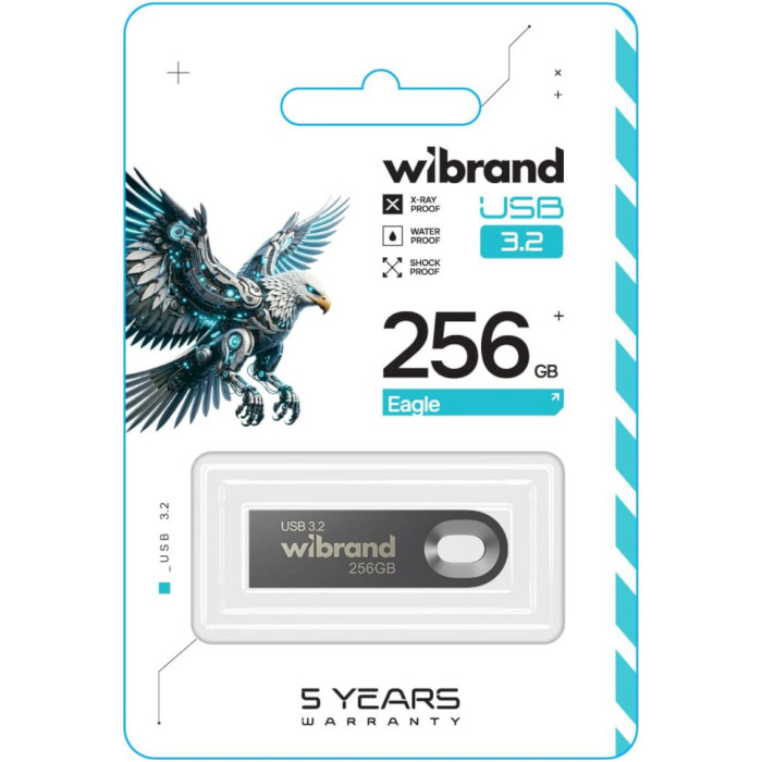 Флэшка WIBRAND Eagle USB3.2 256GB Gray