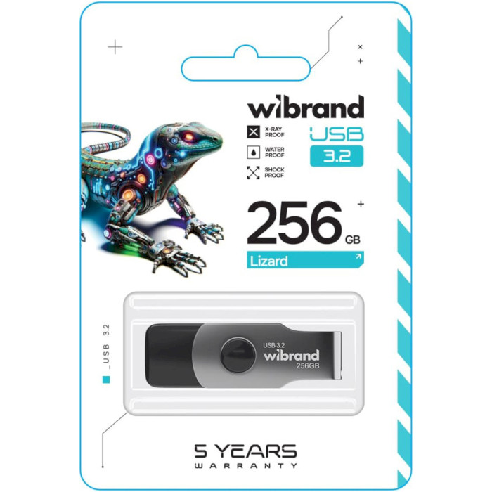 Флэшка WIBRAND Lizard USB3.2 256GB Black