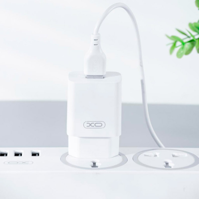 Зарядний пристрій XO L99 1xUSB-A, 2.4A White (L99_WHITE)