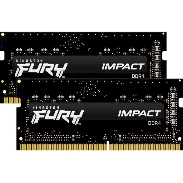 Модуль пам'яті KINGSTON FURY Impact SO-DIMM DDR4 3200MHz 32GB Kit 2x16GB/Уцінка (KF432S20IBK2/32)