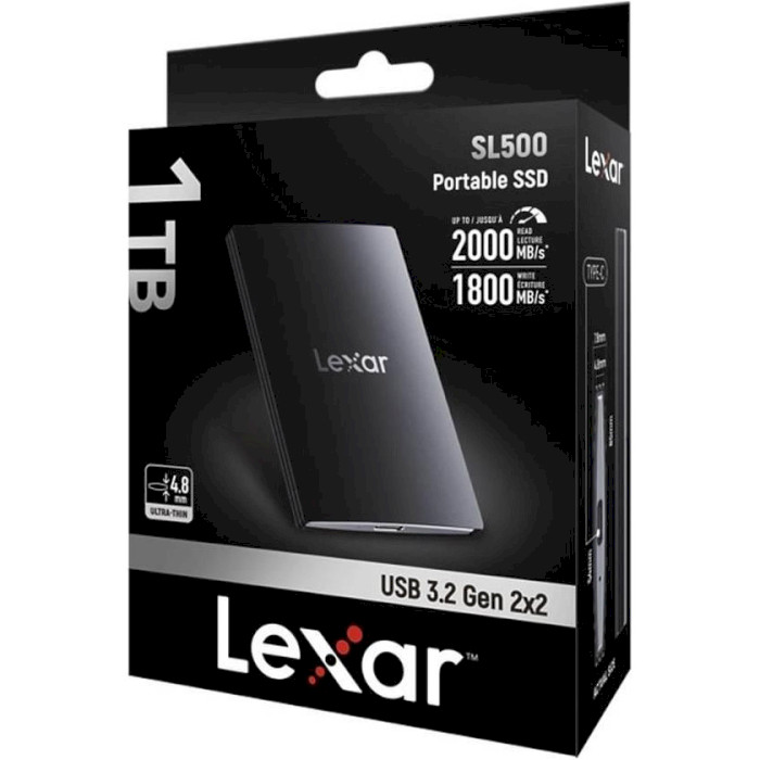 Портативный SSD диск LEXAR SL500 1TB USB3.2 Gen2x2 (LSL500X001T-RNBNG)