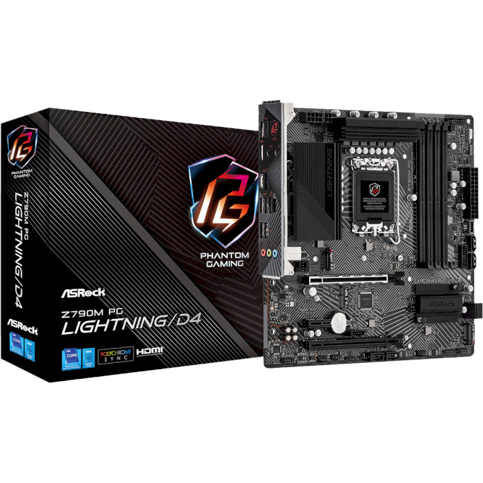 Материнська плата ASROCK Z790M PG Lightning/D4