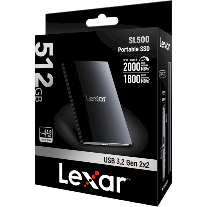 Портативний SSD диск LEXAR SL500 512GB USB3.2 Gen2x2 (LSL500X512G-RNBNG)